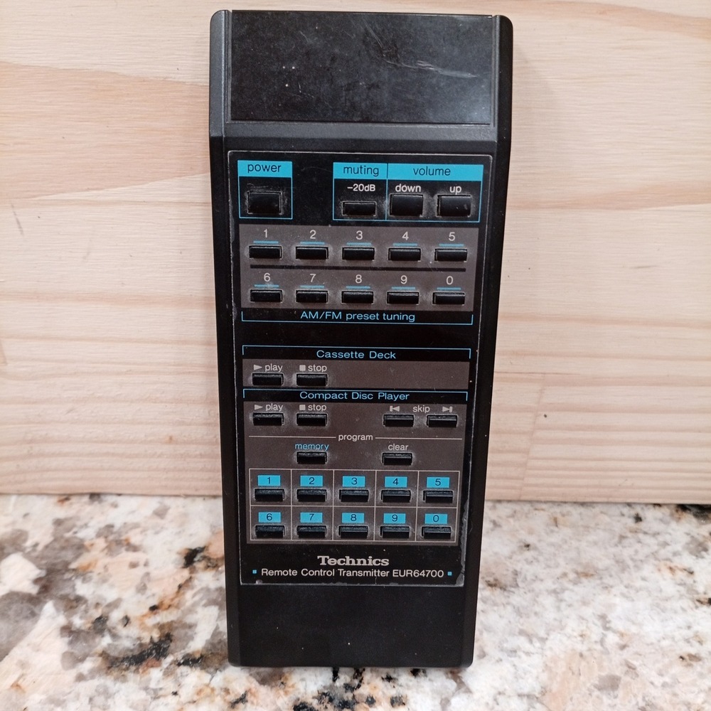 Technics Remote Control Transmitter EUR64700 Audio System CD Cassette Tuner OEM